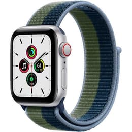 Apple Watch (Series SE) 2020 GPS + Cellular 40 mm - Aluminium Zilver - Geweven sportbandje