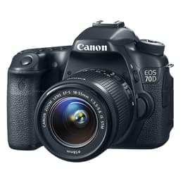 Reflex Canon EOS 70D - Zwart + Lens  18-55mm f/3.5-5.6ISSTM