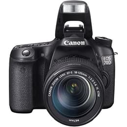 Reflex Canon EOS 70D - Zwart + Lens  18-55mm f/3.5-5.6ISSTM