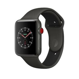 Apple Watch (Series 3) 2017 42 mm - Keramiek Zwart - Armband Sport armband Zwart
