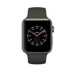 Apple Watch (Series 3) 2017 42 mm - Keramiek Zwart - Armband Sport armband Zwart