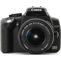 Reflex Canon EOS 350D - Zwart + Lens  18-55mm f/3.5-5.6II