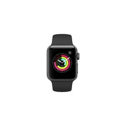 Apple Watch (Series 3) September 2017 38 mm - Aluminium Spacegrijs - Armband Sport armband Zwart