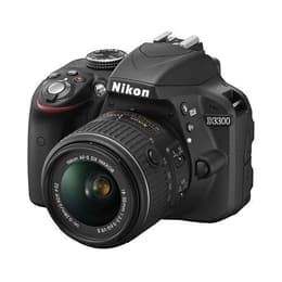 Reflex Nikon D3300 - Zwart + Lens  18-55mm f/3.5-5.6GVRII