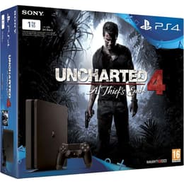PlayStation 4 Slim 1000GB - Zwart + Uncharted 4 : A Thief'S End