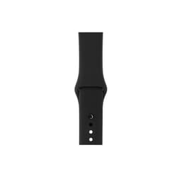 Apple Watch (Series 3) 2017 42 mm - Aluminium Spacegrijs - Armband Sport armband Zwart