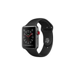 Apple Watch (Series 3) September 2017 38 mm - Aluminium Spacegrijs - Armband Sport armband Zwart