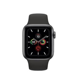 Apple Watch (Series 5) 2019 GPS + Cellular 44 mm - Titanium Zwart - Sportbandje Zwart