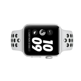 Apple Watch (Series 3) GPS + Cellular 42 mm - Aluminium Zilver -  Sportbandje van Nike Wit | Back Market