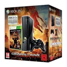 Gameconsole Microsoft Xbox 360 250 GB + Controller + Gears Of War Judgment + Bedraad Koptelefoon - Zwart