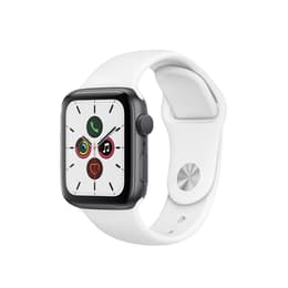 Apple Watch (Series 5) GPS + Cellular 44 mm - Aluminium Spacegrijs - Sport armband Wit