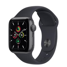 Apple Watch (Series SE) GPS 44 mm - Aluminium Spacegrijs - Sportbandje Middernachtblauw