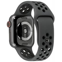 Apple Watch Series 5 (2019) GPS 44 mm - Aluminium Spacegrijs - Sportbandje van Nike Zwart