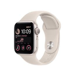 Apple Watch Series SE 2 (2022) GPS 40 mm - Aluminium Zilver - Sportbandje Sterrenlicht
