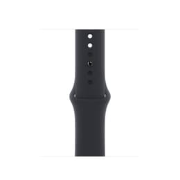 Apple Watch Series 7 (2021) GPS + Cellular 45 mm - Roestvrij staal Goud - Sportbandje Zwart