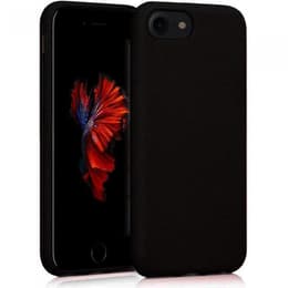 Hoesje iPhone SE (2022/2020)/8/7/6/6S - Natuurlijk materiaal - Zwart