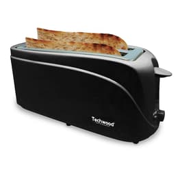 Broodrooster Techwood TGP-506 Grille Pain 2 longues fentes Noir sleuven - Zwart