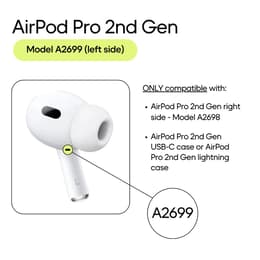 Apple Linker oorstuk (Lightning MagSafe) - AirPods Pro 2e generatie (2022) - Wit (A2699)