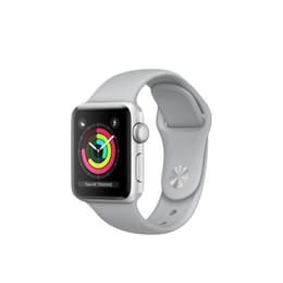 Apple Watch (Series 3) 2017 GPS 42 mm - Aluminium Zilver - Sport armband Grijs