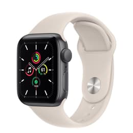 Apple Watch (Series 5) 2019 GPS 44 mm - Aluminium Grijs - Sportbandje Wit