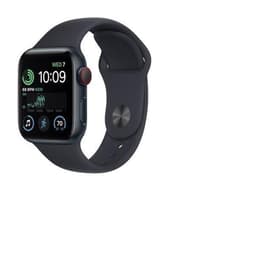 Apple Watch (Series SE) 2020 GPS + Cellular 44 mm - Aluminium Zwart - Sportbandje Zwart
