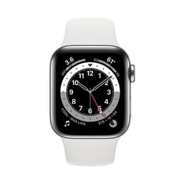 Apple Watch (Series 7) 2021 GPS 45 mm - Aluminium Zilver - Sportbandje Wit