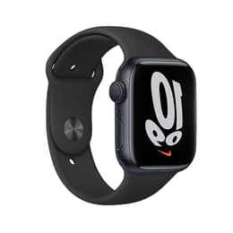 Apple Watch (Series 7) 2021 GPS + Cellular 45 mm - Aluminium Zwart - Sportbandje Zwart