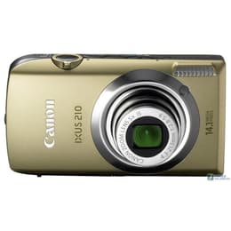 Compactcamera Ixus 210 - Goud + canon Zoom Lens 5X IS 4,3-21,5mm f/2.8-5.9 f/2.8-5.9