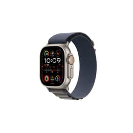 Apple Watch (Ultra) 2022 GPS + Cellular 49 mm - Titanium Grijs - Alpine-bandje Blauw