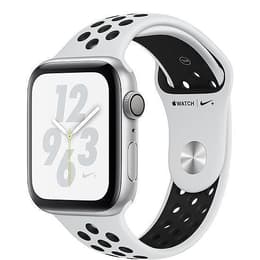 Apple Watch Series 4 (2018) GPS + Cellular 40 mm - Aluminium Zilver - Sportbandje van Nike Wit/Zwart