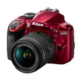 Reflex D3400 - Rood + Nikon Nikon AF-P DX Nikkor 18-55mm f/3.5-5.6G VR f/3.5-5.6