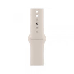 Apple Watch Series 9 (2023) GPS + Cellular 41 mm - Roestvrij staal Goud - Sportbandje Sterrenlicht