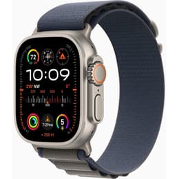 Apple Watch (Ultra) 2023 GPS + Cellular 49 mm - Titanium Grijs - Alpine-bandje Blauw
