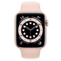 Apple Watch Series SE 1 (2020) GPS 44 mm - Aluminium Goud - Sportbandje Roze