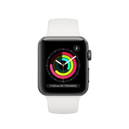 Apple Watch (Series 3) 2017 GPS 38 mm - Aluminium Grijs - Sportbandje Wit