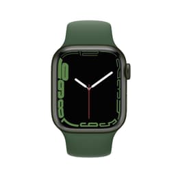 Apple Watch (Series 7) 2021 GPS 41 mm - Aluminium Groen - Sportbandje Groente