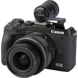 Spiegelreflexcamera - Canon EOS M6 Mark II Zwart + Lens Canon EF-M 15-45mm f/3.5-6.3 IS STM