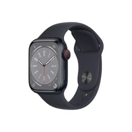 Apple Watch Series 8 (2022) GPS 45 mm - Aluminium Midnight - Sportbandje Midnight
