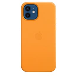 Apple Hoesje iPhone 12 / iPhone 12 Pro Hoesje - Leer Geel