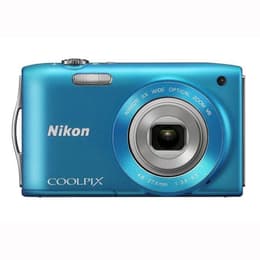 Compactcamera Coolpix S3300 - Blauw + Nikon Nikkor 6x Wide Optical Zoom VR 26-156mm f/3.5-6.5 f/3.5-6.5