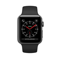 Apple Watch (Series 3) 2017 GPS 42 mm - Aluminium Spacegrijs - Sport armband Zwart