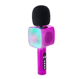 Bigben Micro karaoké avec effets lumineux - rose Audio accessoires
