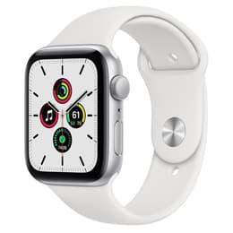 Apple Watch Series SE 1 (2020) GPS + Cellular 44 mm - Aluminium Zilver - Sportbandje Wit