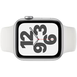 Apple Watch Series SE 1 (2020) GPS + Cellular 44 mm - Aluminium Zilver - Sportbandje Wit