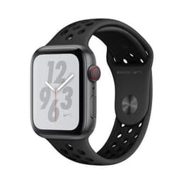 Apple Watch (Series 4) 2018 GPS + Cellular 44 mm - Aluminium Spacegrijs - Nike sport armband Spacezwart
