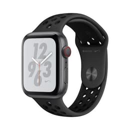 Apple Watch Series 4 (2018) GPS + Cellular 44 mm - Aluminium Spacegrijs - Sportbandje van Nike Zwart