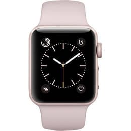 Apple Watch (Series 2) 2016 GPS 38 mm - Aluminium Rosé goud - Sport armband Rozenkwarts