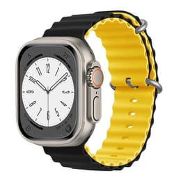 Apple Watch (Ultra) 2022 GPS 49 mm - Titanium Zwart/Geel - Ocean-bandje