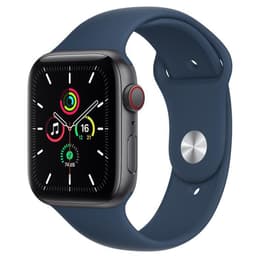Apple Watch (Series SE) 2020 GPS + Cellular 44 mm - Aluminium Spacegrijs - Sportbandje Blauw