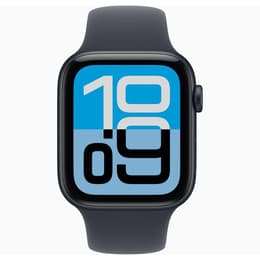 Apple Watch (2025) GPS + Cellular 44 mm - Aluminium Midnight - Sportbandje Midnight